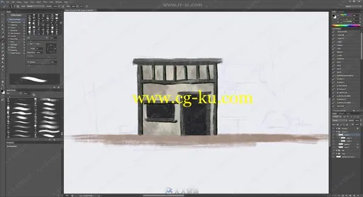 游戏风格化房屋数字绘画实例训练视频教程的图片2