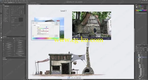 游戏风格化房屋数字绘画实例训练视频教程的图片3