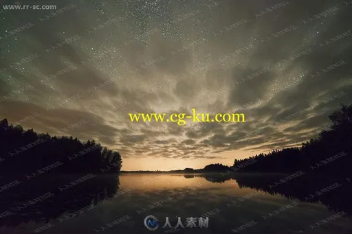 夜空星光自然景观增强蓝色调后期特效PS动作的图片2