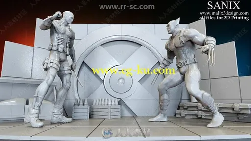 X战警对战死侍3D模型合集的图片3