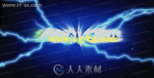 闪电效果破碎粒子logo动画演绎AE模板的图片1