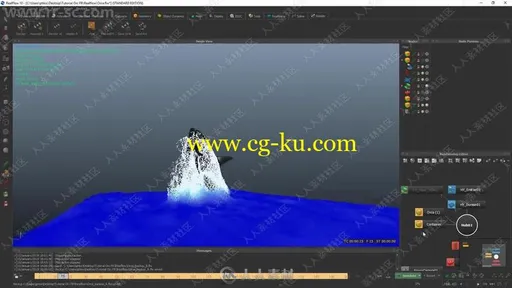 Realflow虎鲸跃水动画实例训练视频教程的图片3