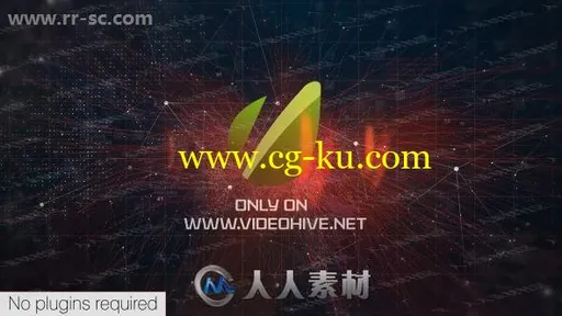 科技感线条密布星空电影开场logo动画演绎AE模板的图片1