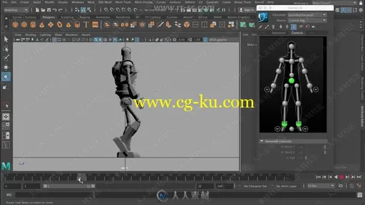Maya步行循环动画实例制作视频教程的图片3