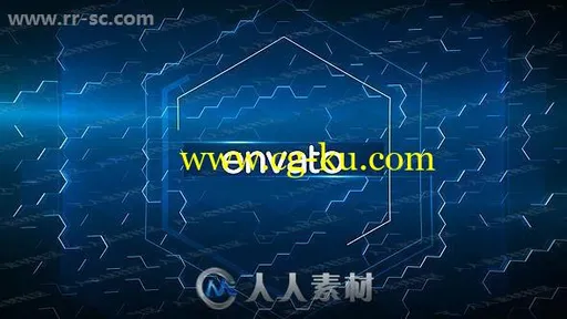 科技感电流盒子暗流涌动logo动画演绎AE模板的图片1