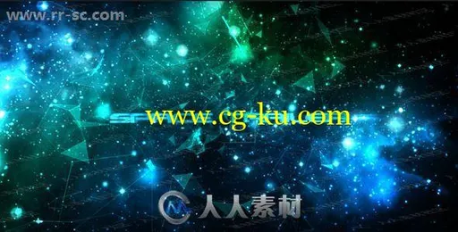 唯美闪耀星空光点碎片logo动画演绎AE模板的图片1