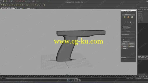 Maya经典游戏武器手枪实例建模制作视频教程的图片2