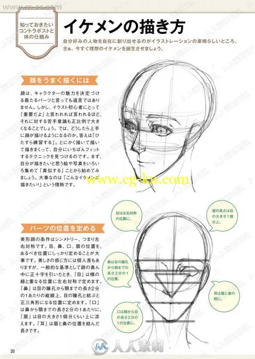 Kyachi著姿势与动作绘画男性角色版书籍杂志的图片2