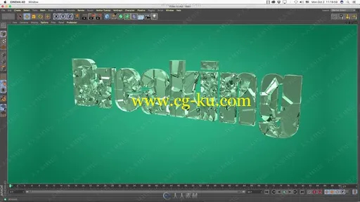 Cinema 4D玻璃破碎模拟特效视频教程的图片2