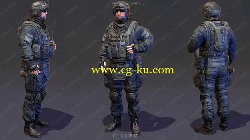 特种部队士兵迷彩服UE4游戏素材资源的图片2