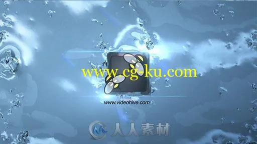 水滴飞溅艺术特效Logo演绎动画AE模板的图片1