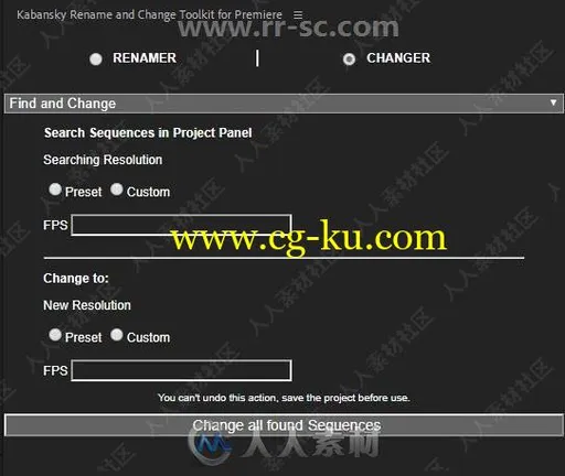 Rename and Change Toolkit批量重命名PR插件V1.0版的图片1