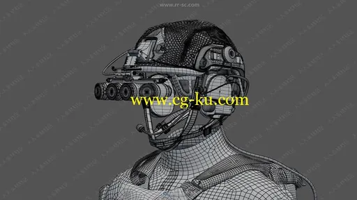 高精度军人战士角色与战术装备3D模型的图片3