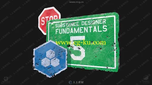 Substance Designer标识材质实例制作视频教程的图片1