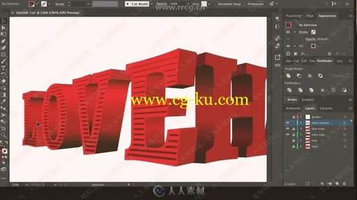 Illustrator制作3D文字文本特效视频教程的图片3