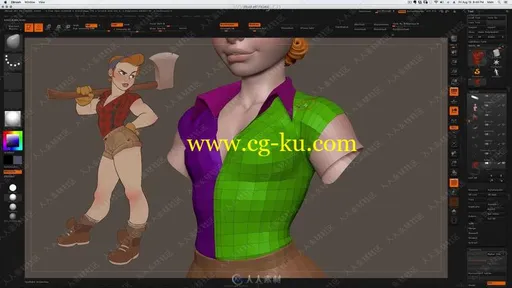 Zbrush超完整角色雕刻艺术实例制作视频教程的图片3