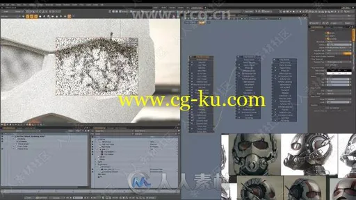 Modo与Vray蚁人头盔纹理与渲染制作视频教程的图片3