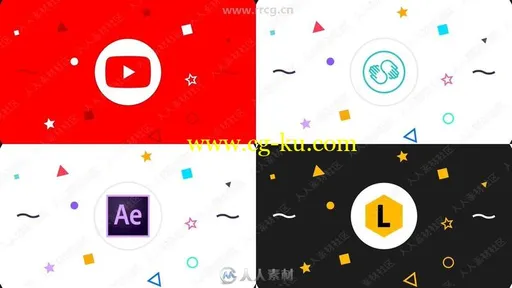 AE简洁2D风格logo演绎动画制作视频教程的图片1