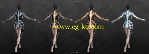 龙女皇超精致完整角色3D模型合集的图片3