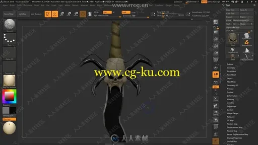 ZBrush掠夺者灵魂之剑雕刻制作视频教程的图片1