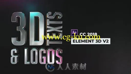 质感3D风格文字与Logo演绎动画AE模板的图片1