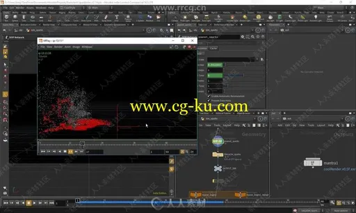 Houdini中粒子火花与照明特效实例制作视频教程的图片3