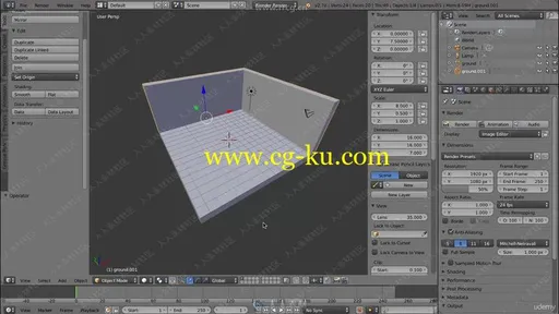 Blender低聚室内场景设计入门训练视频教程的图片1