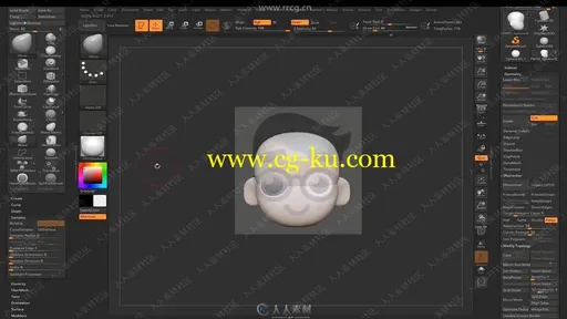 ZBrush卡通游戏角色头像雕刻绘制视频教程的图片1