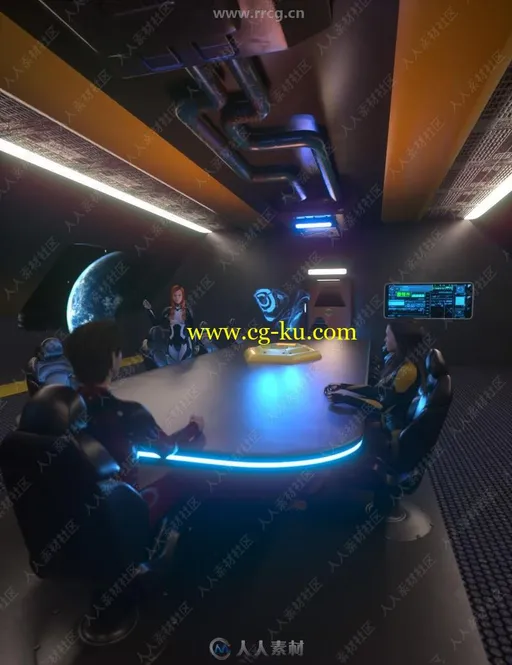 星际战舰宇宙飞船内部3D模型合集的图片1