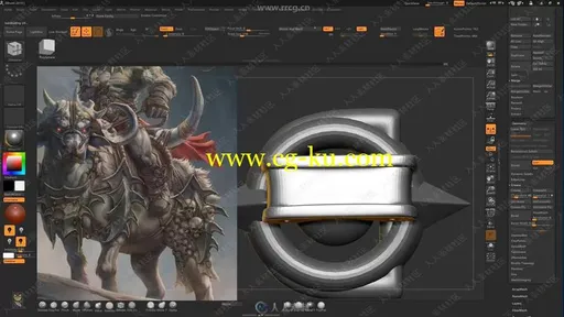 ZBrush兽人战牛骑士数字雕刻实例制作视频教程的图片2