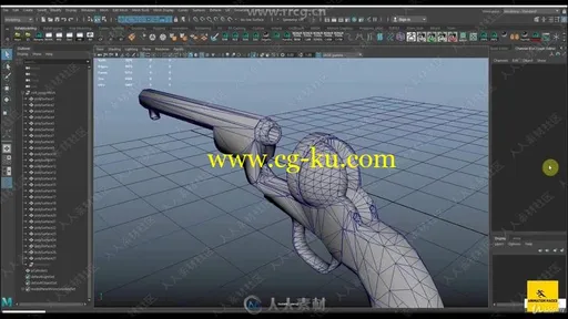 Maya左轮手枪武器建模实例制作视频教程的图片3