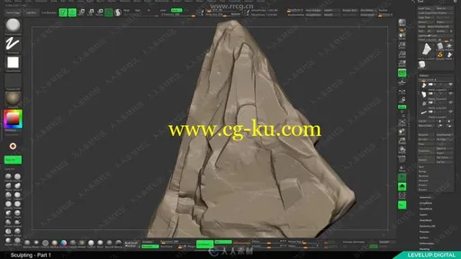 ZBrush岩石雕刻实例制作训练视频教程的图片1