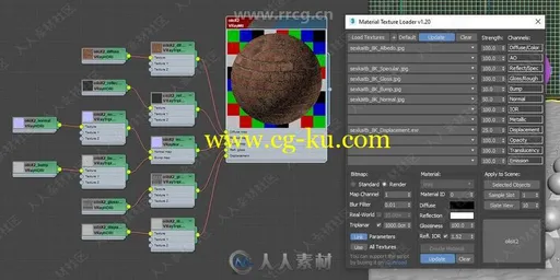 Material Texture Loader材质纹理3dsmax插件V1.22版的图片2