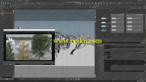 Houdini与Redshift树木制作与渲染技术视频教程的图片1