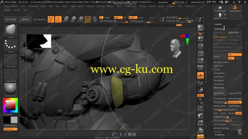 ZBrush机器人硬表面雕刻实例制作视频教程的图片3