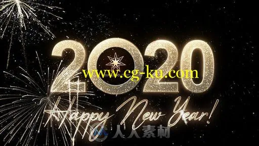 华丽2020跨年3D时钟倒计时动画AE模板的图片1