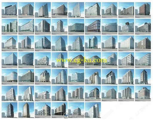 60组高品质城市高楼大厦建筑3D模型合集 Evermotion Archmodels第203季的图片1