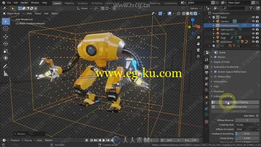 Blender机器人建模实例制作工作流程视频教程的图片1