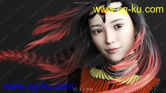 亚洲个性女孩形象角色3D模型合集的图片2