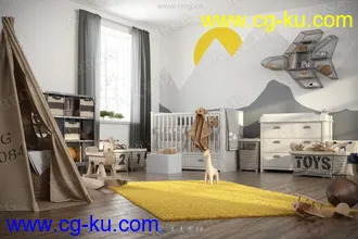 32组高品婴幼儿卧室家具装饰品3D模型合集 Evermotion Archmodels第189季的图片2