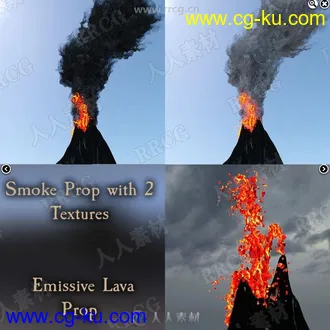 火山爆发烟熏现场天空预设3D模型合集的图片2