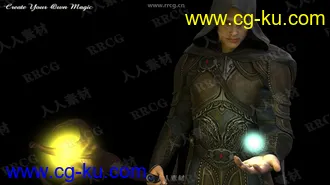 魔幻场景发光魔术科幻战士动作姿势3D模型合集的图片2