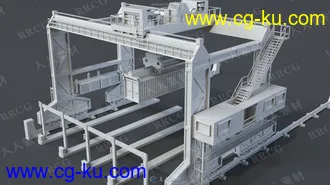 21组高质量塔式集装箱港口起重机3D模型合集的图片1