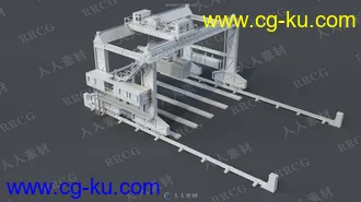 21组高质量塔式集装箱港口起重机3D模型合集的图片2