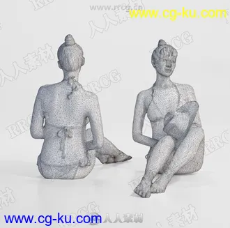 玛丽亚女性摄影测量扫描捕捉3D模型的图片1