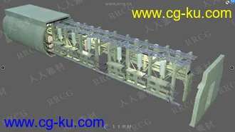 工业军事导弹仓库道具神秘地下走廊3D模型合集的图片3