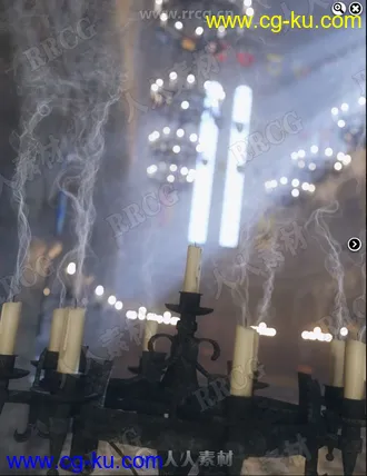 50种中世纪教堂环境独特烛光烟雾轨迹3D模型合集的图片1