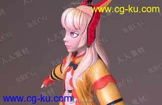 可爱糖果女孩概念设计3D模型与贴图的图片2