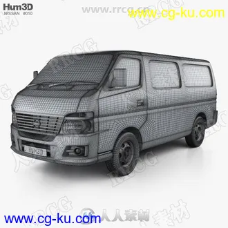 日产面包车Nissan Urvan 2007 Panel汽车3D模型的图片1