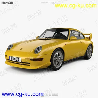 保时捷911超跑Carrera RS Clubsport汽车整细节3D模型的图片1